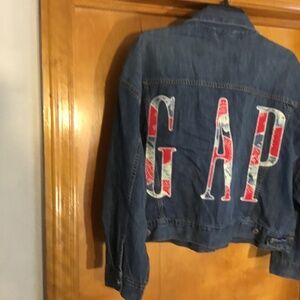 Gap Denim Crop Jacket Logo on BackXXL